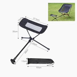 Taburete portátil plegable para exteriores, silla plegable para playa, Camping, pesca, barbacoa, silla de Camping, reposapiés reclinable