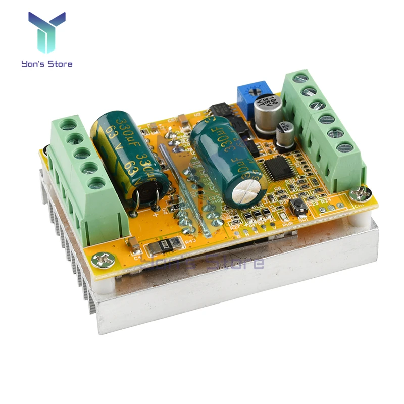 380W BLDC Three Phase DC High Speed Brushless Motor Controller PWM Without hall Sensor Hall Motor PLC Analog Control Drive Board