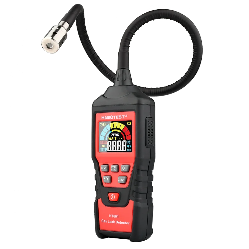 HABOTEST Gas Analyzer Gas Leak Detector PPM Meter Combustible Flammable Natural Tester 9999 PPM 20% LEL