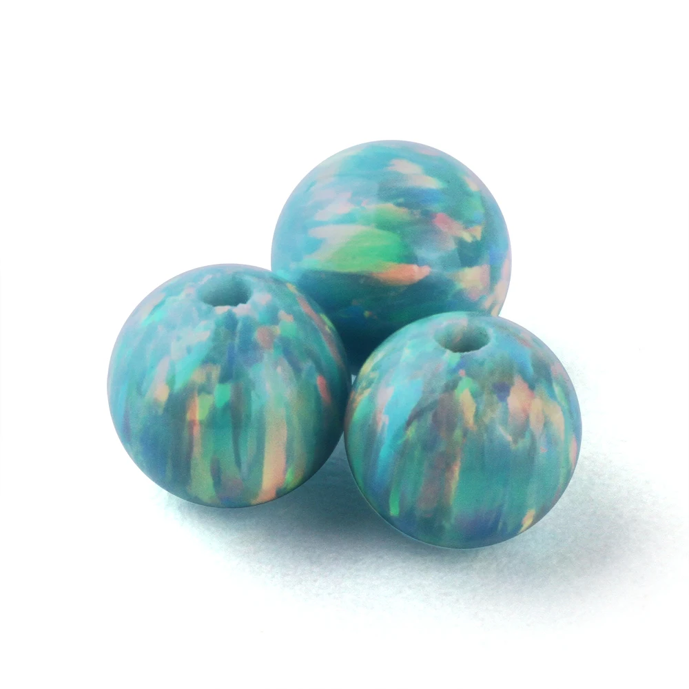 20pcs/Lot 2mm to 8mm OP03 Ball Shape Synthetic Fire Opal Bead With Full Hole/Half Hole/No Hole