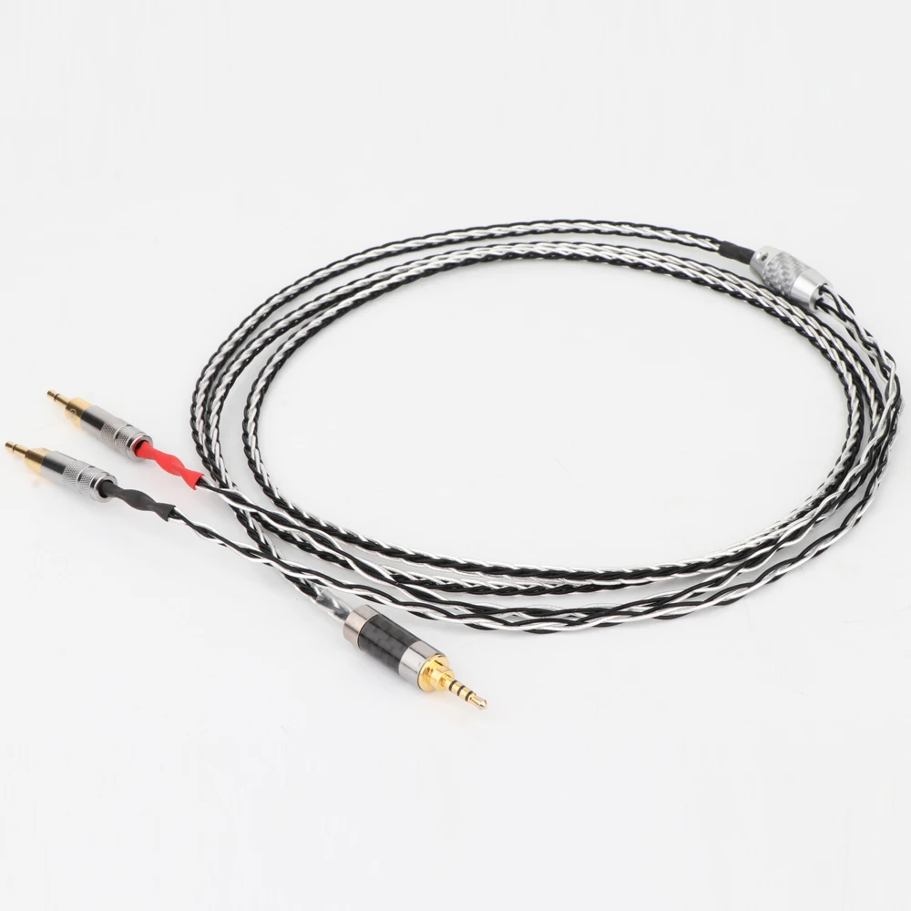 8Cores 2.5/3.5MM/4.4mm Balanced Upgrade Cable for Denon AH-D7200 AH-D5200 d9200 Headphone