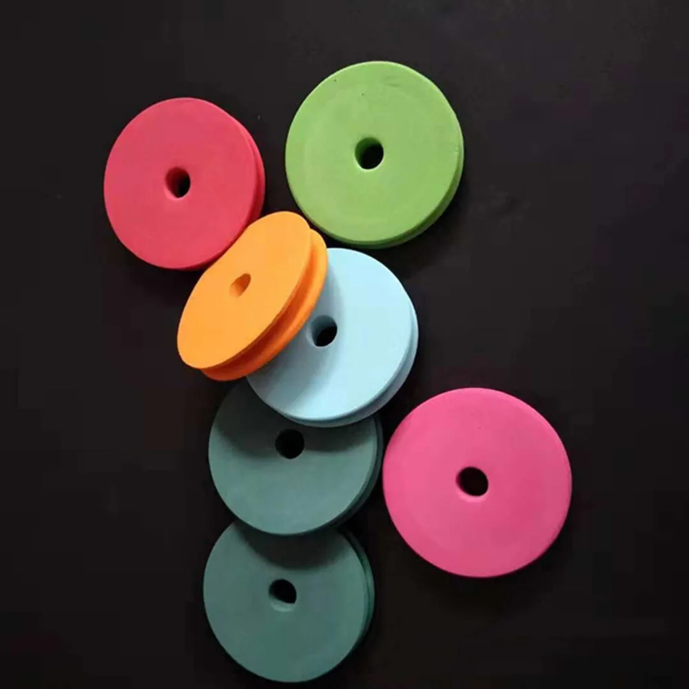 10PCS 3.95 Inch Large Size Foam Fishing Line Coil Bobbin Fishing Line Holder (Random Color)