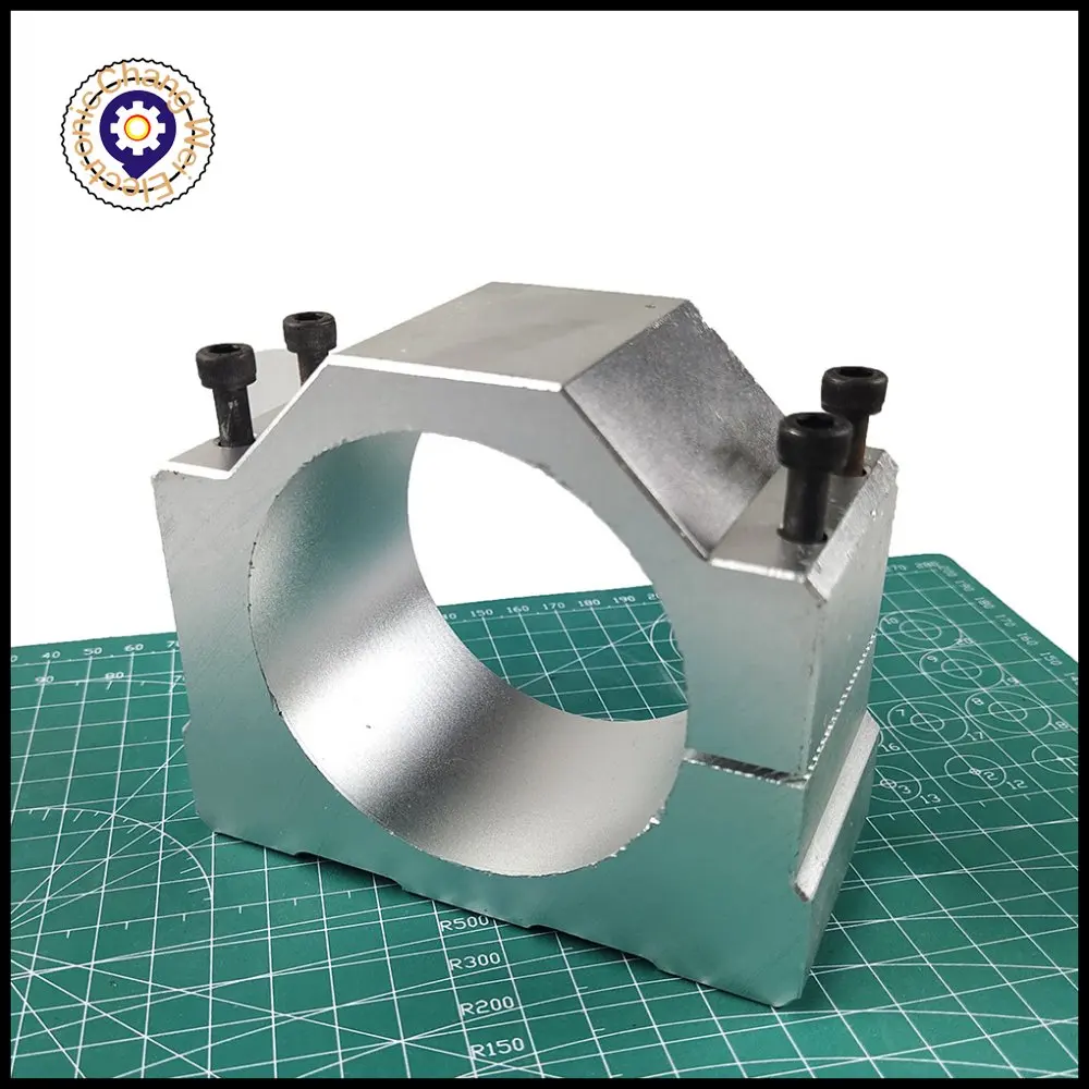 80มม.แกน Clamp ยึด4สกรูใช้สำหรับ0.8KW 1.5KW หรือ2.2KW แกนเครื่องกัด CNC Order โดยขนาดมอเตอร์