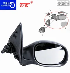 Rearview mirror 8148XC / 8148XY for Peugeot206 / 207 for Citroen C2 rearview mirror assembly