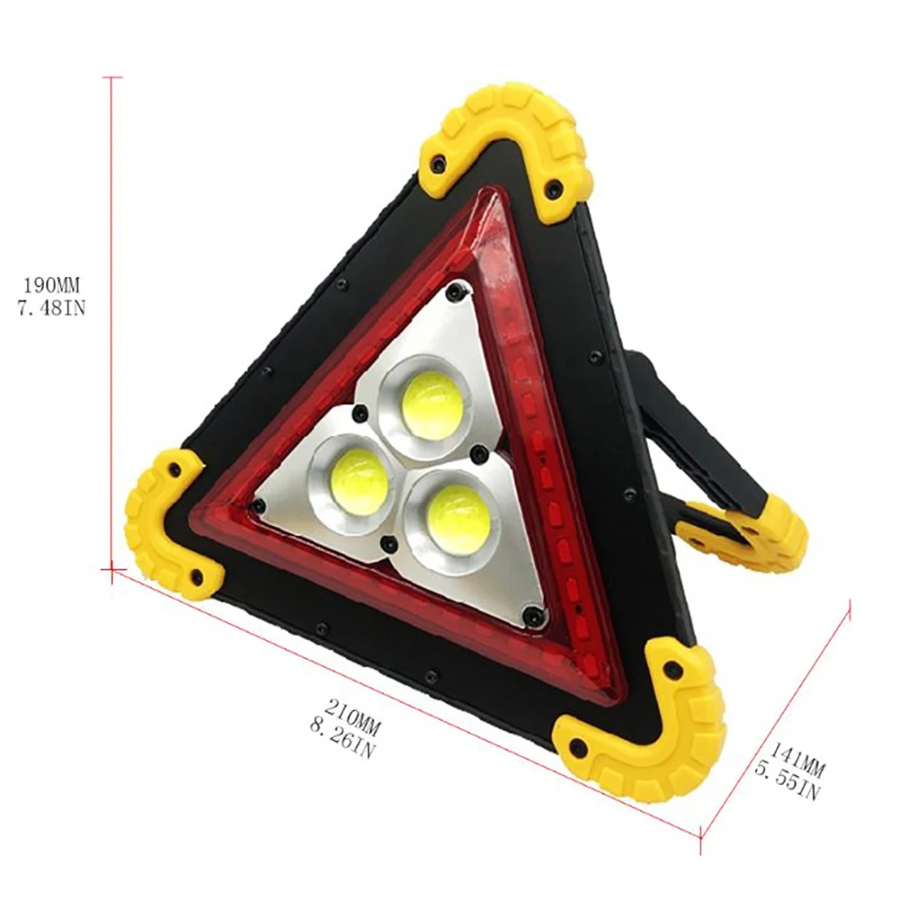 30 W/50 W multifunction emergency sign (COB + led (stop)/micro SB/powerbank)