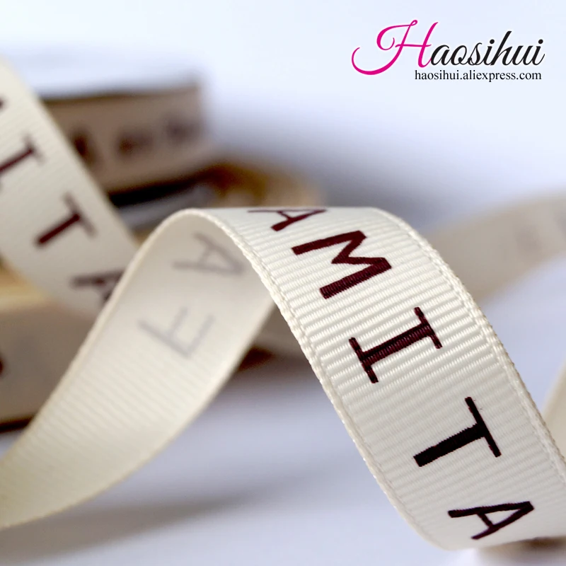 Free Design 1/4\'\'(6mm) Grosgrain Ribbon Customized Logo Printed Decoration Personalized Wedding 100yard/lot