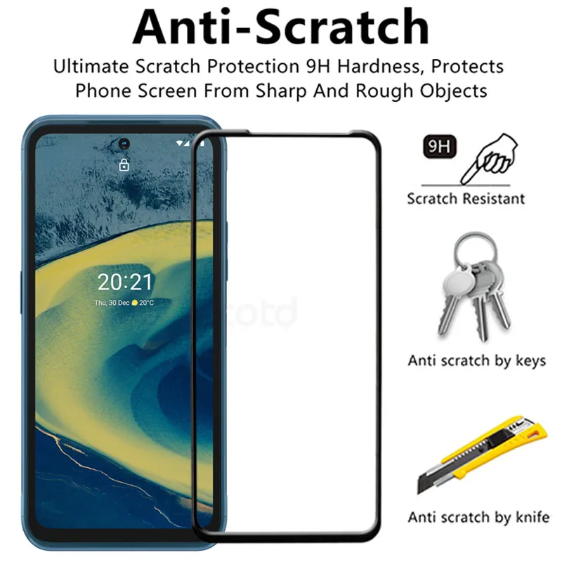 3Pcs/Lot For Nokia XR20 9H Full Cover Tempered Glass Screen Protector For Nokia XR20 6.67\