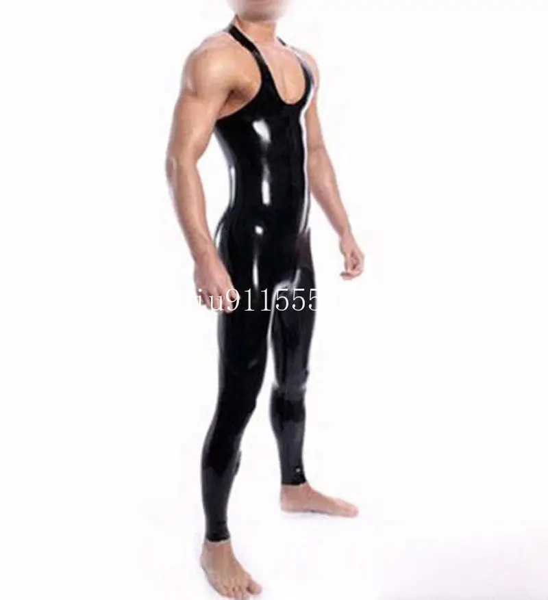 Handmade Latex Catsuit Tight  Bodysuit  for Men Halloween Costumes for Men No zipper