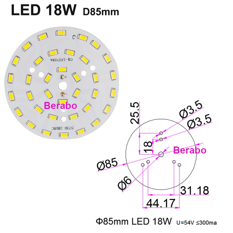 5 Stück SMD5730 LED-Lampenperlen 3W6W9W12W 18W36W Helligkeits-Lichtplatinen für LED-Lampen und LED-Downlights Zubehör – Detail 16