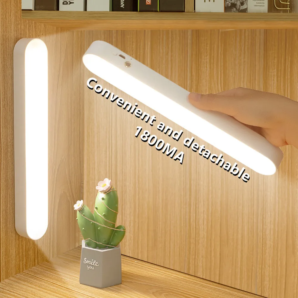 Luminária led recarregável de leitura, luz noturna de parede para iluminação interna, armários e closets