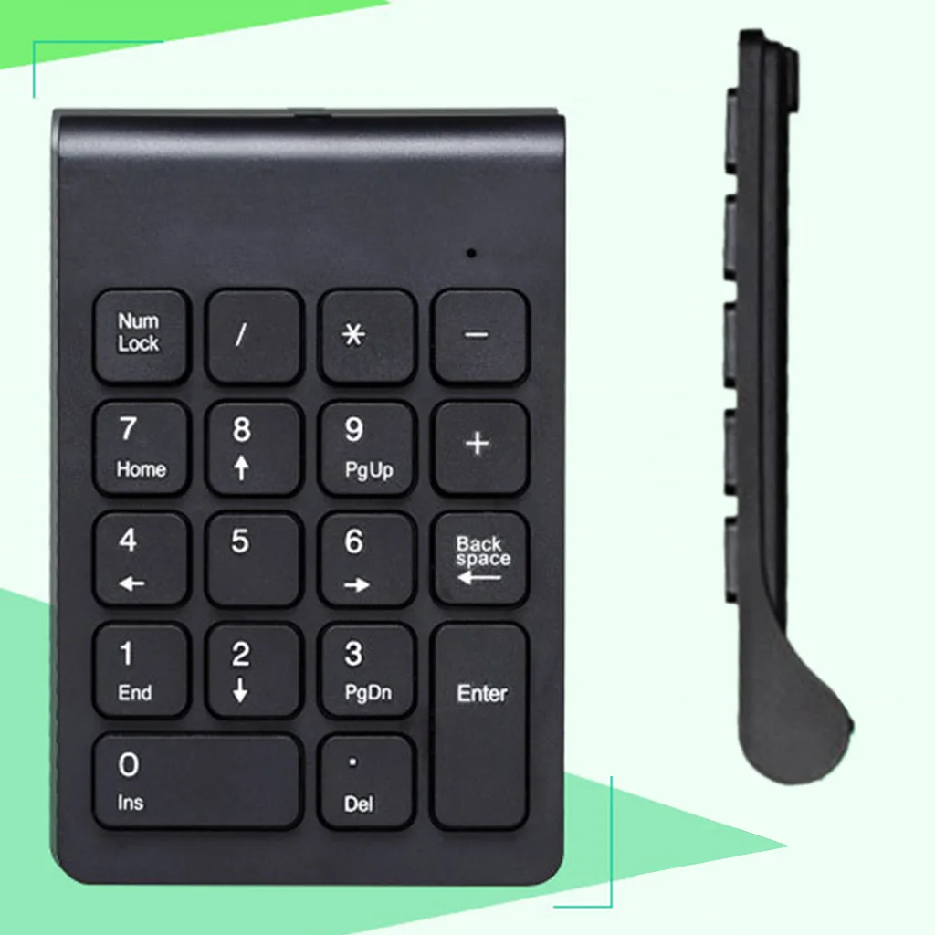 2.4GHz Wireless Numeric Keypad 18 Keys Digital Keyboard for Accounting Teller Laptop Notebook Tablets