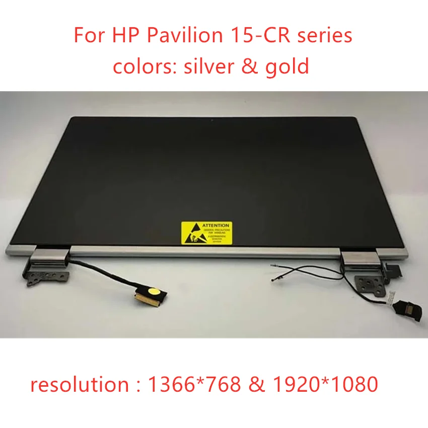 Montaje completo con bisagra para HP Pavilion 15-CR0002LA, repuesto de pantalla táctil LED LCD HD, Original, L20826-001