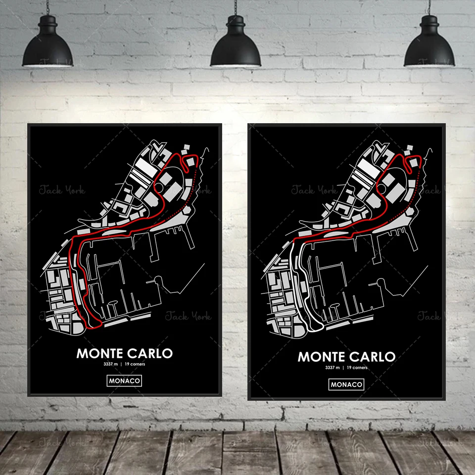 

Monte Carlo - Monaco Track Map Poster
