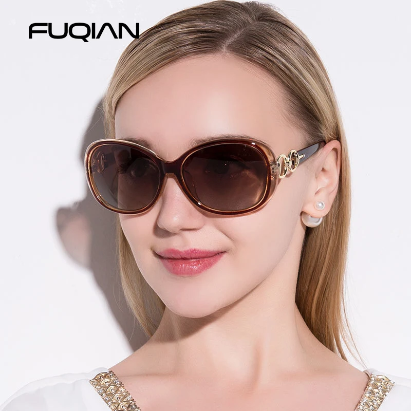 Luxruy Big Oval Polarized Sunglasses Women Classic Oversized Female Sun Glasses Fashion Driving Travelling Shades UV400