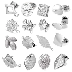 10pcs/lot Stainless Steel Fashion Earrings Base Pendant Connector for DIY Earrings Jewelry Making Supplies Accessories 20 Style