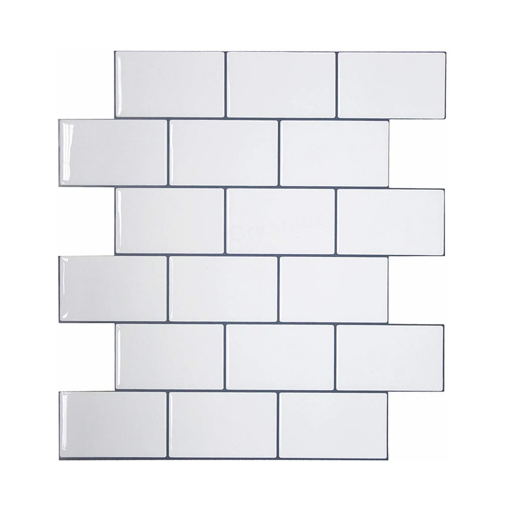 

Thicker White Subway Tiles Peel and Stick Premium Wall Tiles Stick on Tiles Kitchen Backsplash - 5 Pieces Pack Aesthetic Decor