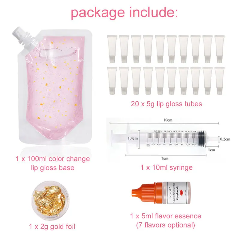 Moisturizing100ml Color Change DIY Kit  Lip Gloss Base Clear Pink Lip Gloss Liquid Lipstick Lip Tint Raw Material Gel Wholesale