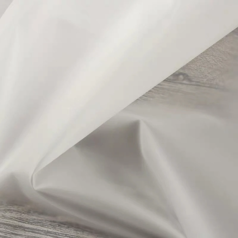 Frosted TPU Fabric White PVC Waterproof DIY Raincoat Coat Bags Decor Plastic Clothes Designer Fabric 0.1 or 0.3mm