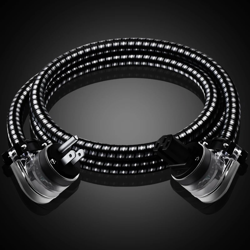 Ataudio hifi 6n ofc電源ケーブルl字型電源プラグ付きハイエンド電源