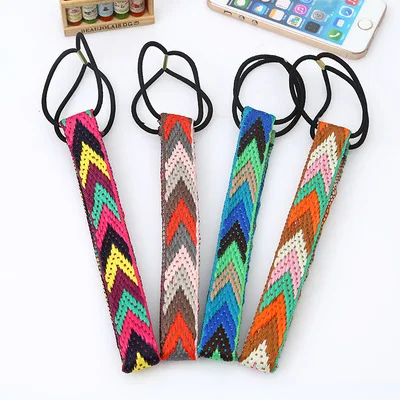 New stylish bohemian ethnic triangle color hand-woven headband