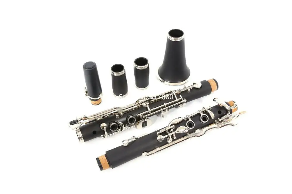 Hot Selling clarinet G key  Nickel plated Ebony Wood or Bakelite 17 keys Good sound Professional Musical Instrument with Case