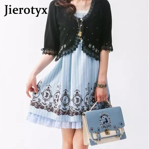 Jierotyx-School Hochilla for Girls, Alice in Wonderland, Black Gothic, Punk Style, Bags, Hot Sale 8 Main Sales Punk Backpack - №3