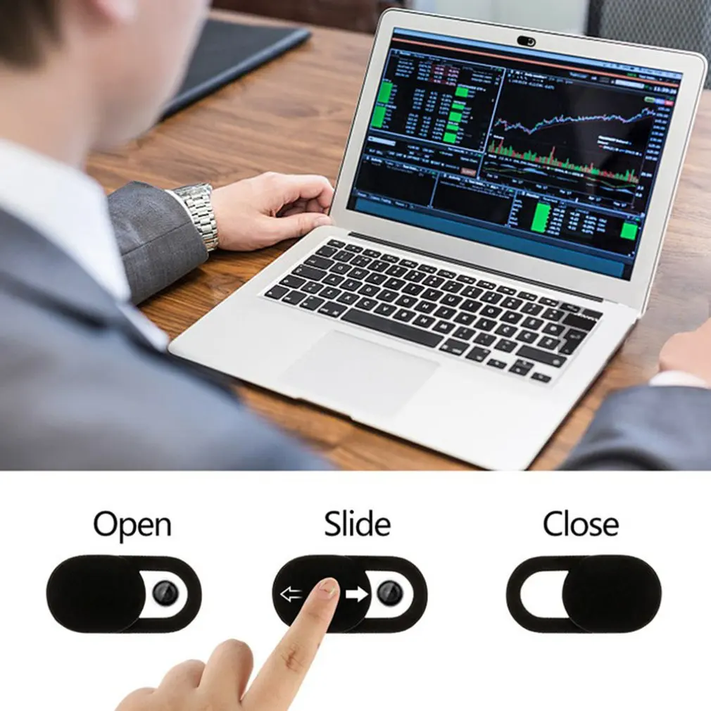 6Pc/lot WebCam Cover Shutter Magnet Slider Plastic for iphone Laptop Camera Web PC Tablet Smartphone  Privacy Sticker