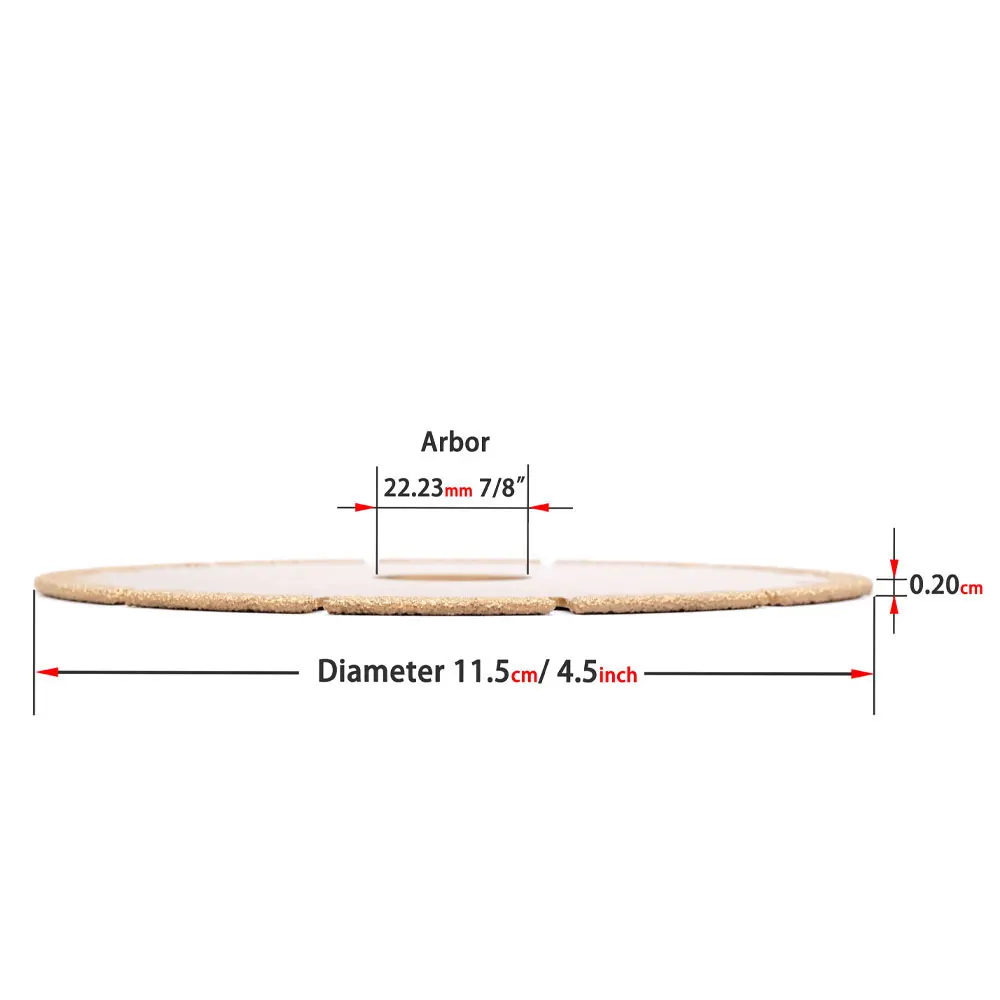 Lâmina de serra para corte a seco, 4.5 polegadas, 115mm, para concreto, granito, mármore, azulejo