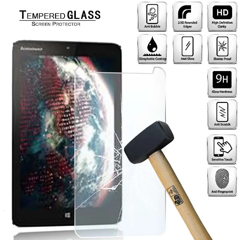 Tablet Tempered Glass Screen Protector Cover for Lenovo Miix 2 8.0 incn Anti-Fingerprint Anti-Screen Breakage HD Tempered Film