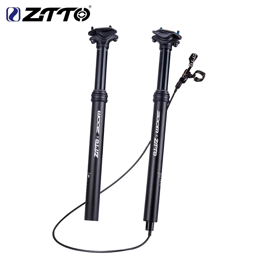 

ZTTO MTB 30.9 31.6 Dropper Seatpost Adjustable Suspension Seat Post Internal Routing External Cable Remote Lever 100mm Travel