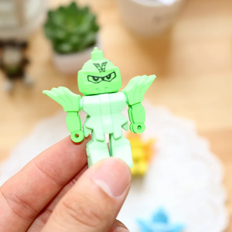 1Pc Cartoon Creatieve Armor Robotics Studenten Gum Gum Student Briefpapier Groothandel Rubber Groothandel
