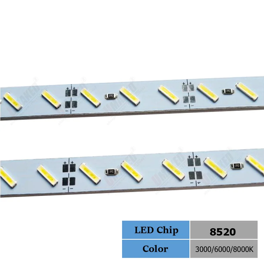 10pcs SMD5050 5630 2835 8520 7020 3030 Hard Rigid Strip High Brightness White Color LED Bar Light For Kitchen Under Cabinet lamp