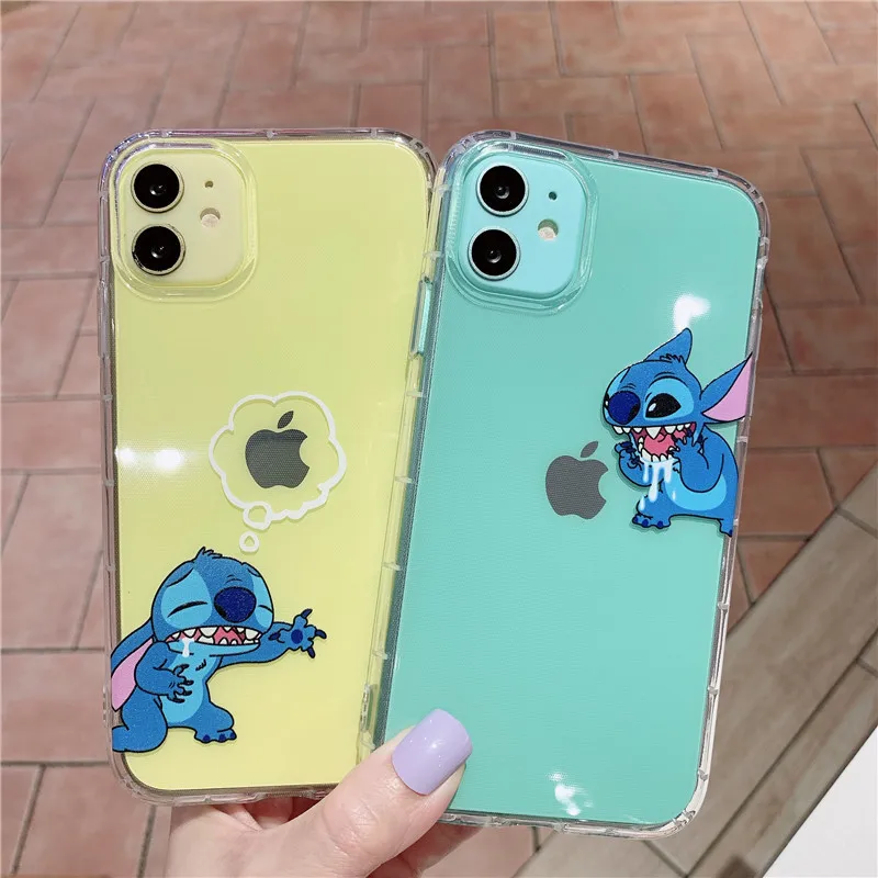 Disney Stitch Phone Case for Apple IPhone 7 8 SE2 7Plus 8Plus XS Max 11 Pro 12 Pro TPU Phone Back Cover Cute Cartoon Shell Gifts