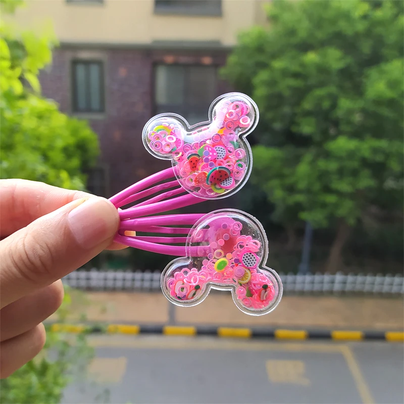 2PCS Transparent Sequins BB Clips Kids Hairpins Baby Hair Clips Headdress Girls Hair Accessories Children Headwear