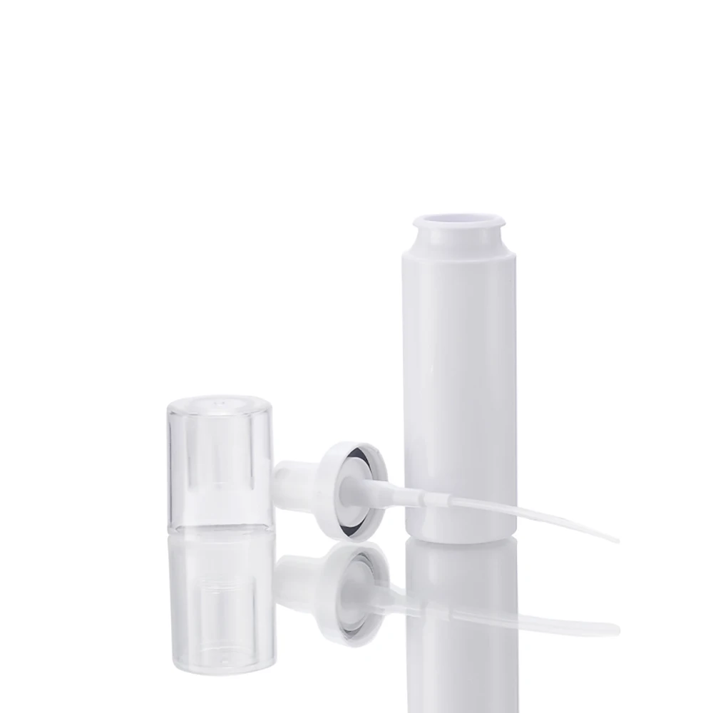 

Oval White 60ml Hair Spray Bottle Plastic with Clear Lid