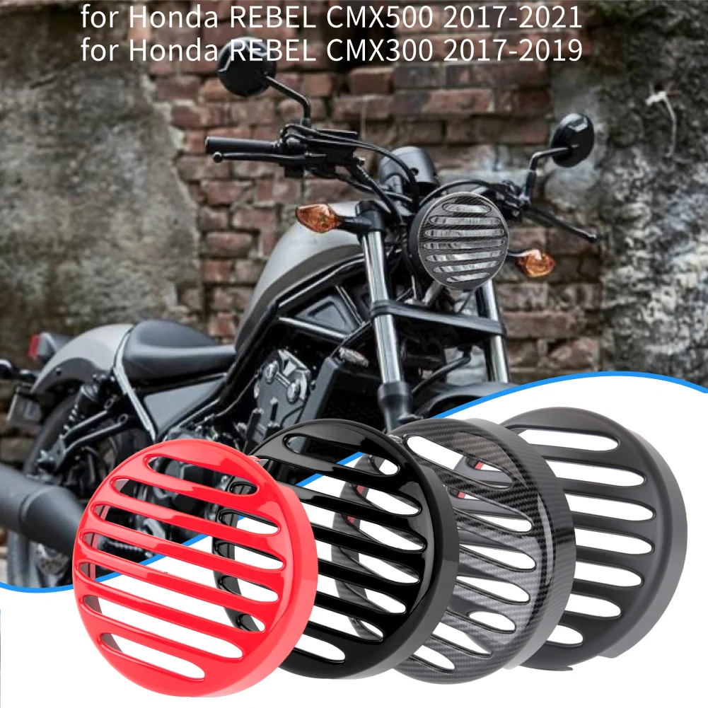 

CMX500 2017-2022 Motorcycle Headlight Cover Mesh Grille Headlight Protection ABS Plastic for Honda REBEL CMX 500 300 2018