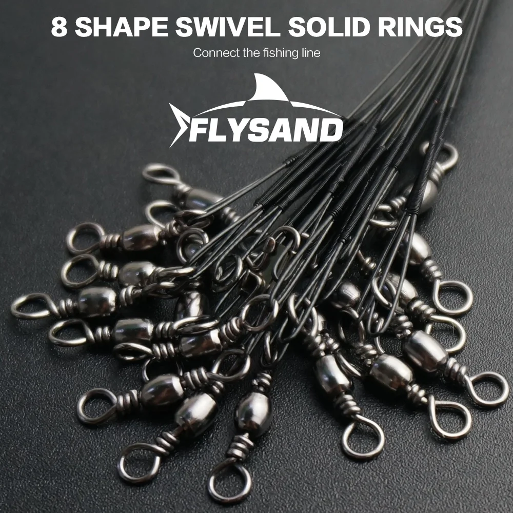 FLYSAND Fishing Wire Leaders Stainless Steel Nylon-Coated Fishing Line Wire Leaders Anti-Bite Fishing Line 20Pcs/Lot