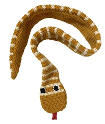 BomHCS Funny Snake Scarf 100% Handmade Knitted Neckerchief Winter Warm Shawl Gift