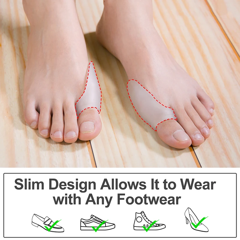 Separador de dedo grande macio, 6 peças = 3 pares, protetor de gel, almofada de joanete, protetor de dedo do pé confortável, tamanho único, cuidados de saúde d2859