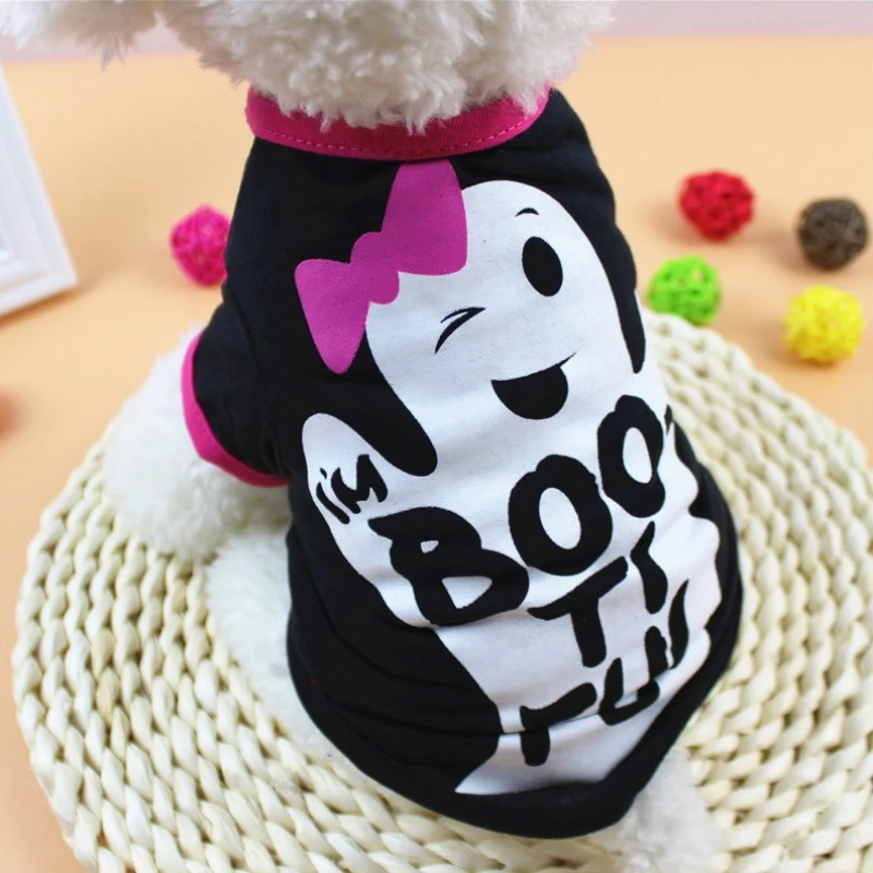 Halloween Pet Clothes Dog Vest Funny Cat Costumes For Small Dogs Shirt Grimace Pumpkin Cat Hoodies Puppy Party Dress Up Outfit