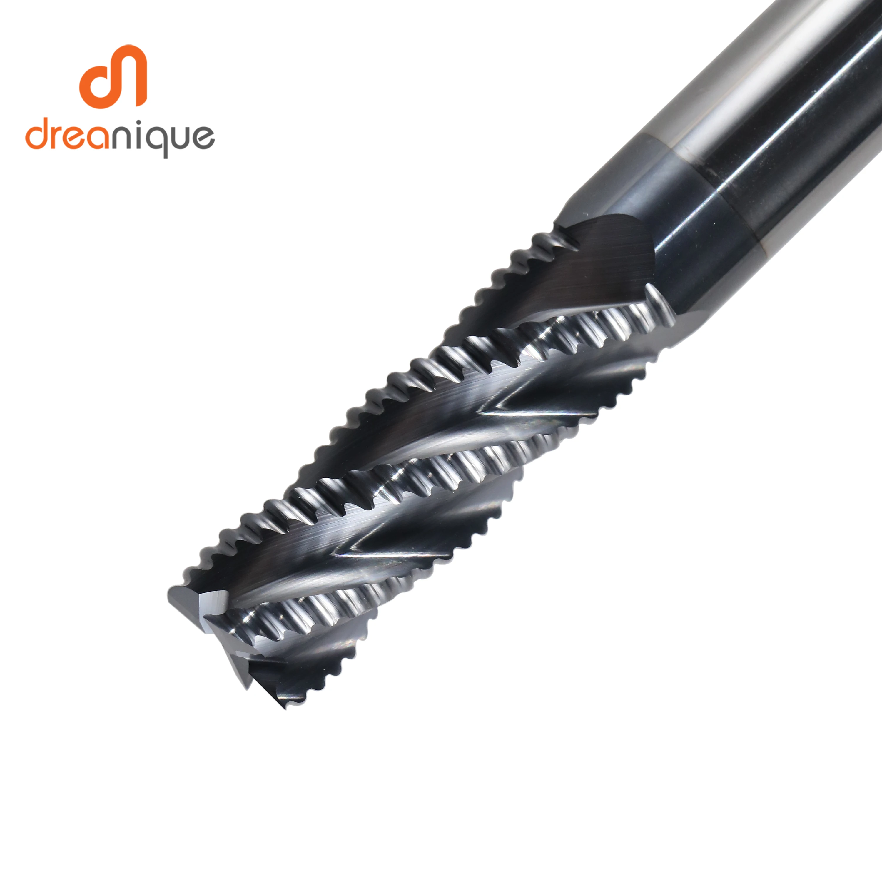 Fresas de desbaste de carboneto sólido 4 flauta CNC fresa bits roteador bit para usinagem áspera de metal 50 hrc 6mm a 20mm tamanhos