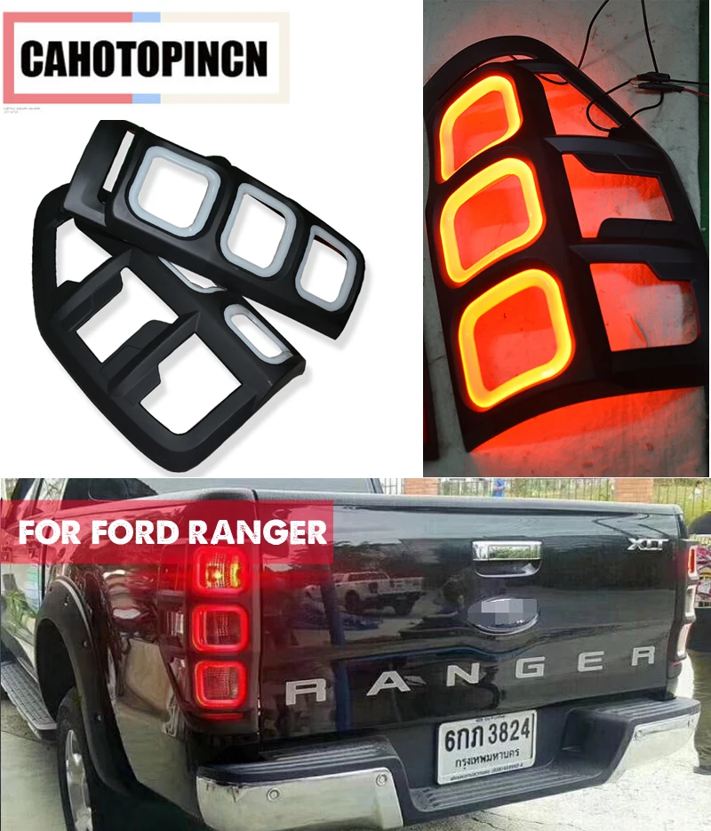 

REAR LED TAIL LAMP DAY LIGHTS COVER REAR LED LIGHTS COVERS FIT FOR FORD RANGER T6 T7 2015 - 2018 2019 2020 AUTO ACCESSORIES