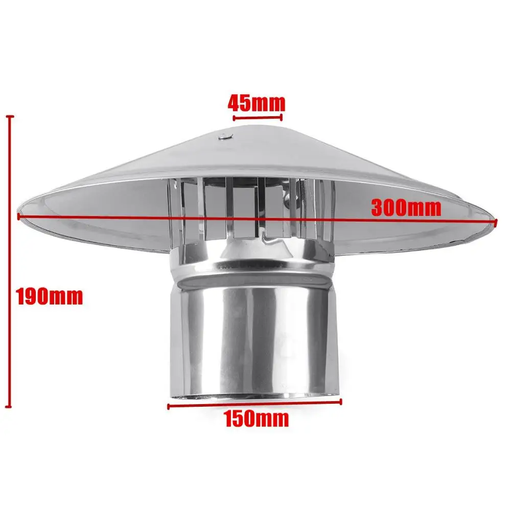 Imagem -02 - Chapéu de Chaminé de Polegadas Chuva Ventilação de Telhado em Forma de Cogumelo
