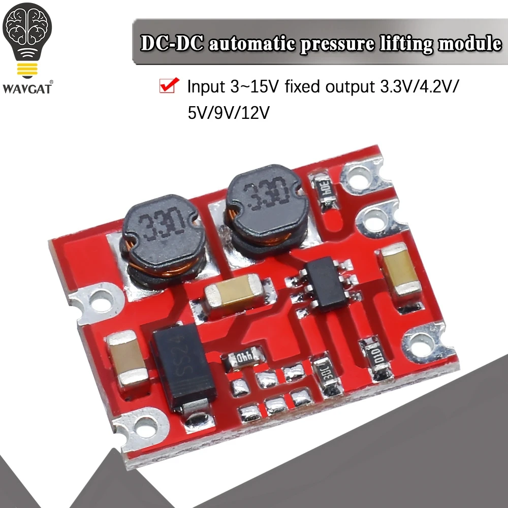 600MA DC-DC automatyczny Buck Boost moduł zasilania krok w górę iw dół wejście płyty 3V-15V wyjście 3.3V/5V/4.2V/9V/12V elektroniczny DIY PCB