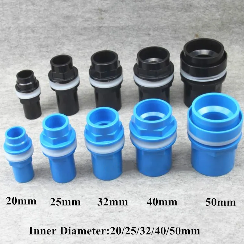 20-50mm PVC Pipe Connectors Thicken Fish Tank Pipe Drainage Connector Garden Drain UPVC Pipe Adapter Water Supply Pipe Fittings