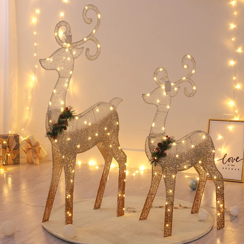 LED Large Reindeer Elk Light, Night Lamp, Deer Lighting, Christmas Ornament, Outdoor Home and Room Decoration, Gift,