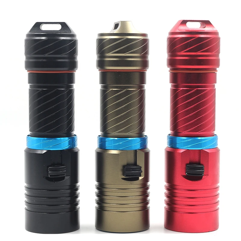 IPX8 Lanterna Z40D68 linterna de buceo 5000LM XM-L2 U3 antorcha lámpara de luz Stepless atenuación subacuática impermeable 80 metros 10W