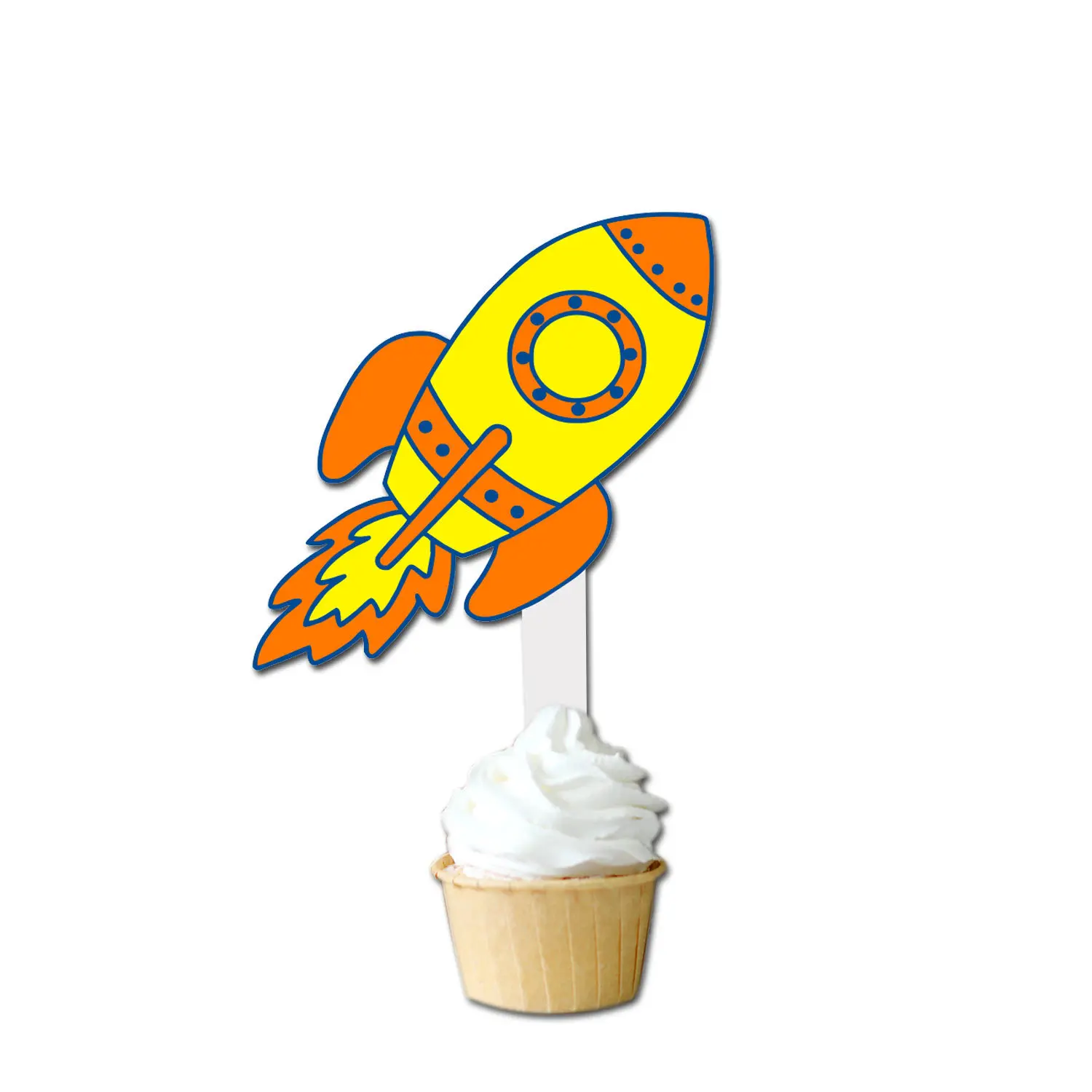 Outer Space Astronaut Cupcake Topper Universe Series Cake Toppers For Universe Planet Birthday Party Dessert Props Festive Decor