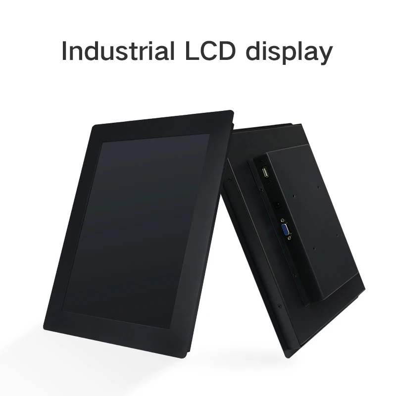 14 Inch Industrial LCD Monitor for Tablet Display Desktop Screen HDMI USB Resistive Touch Screen Buckles Mounting Embedded