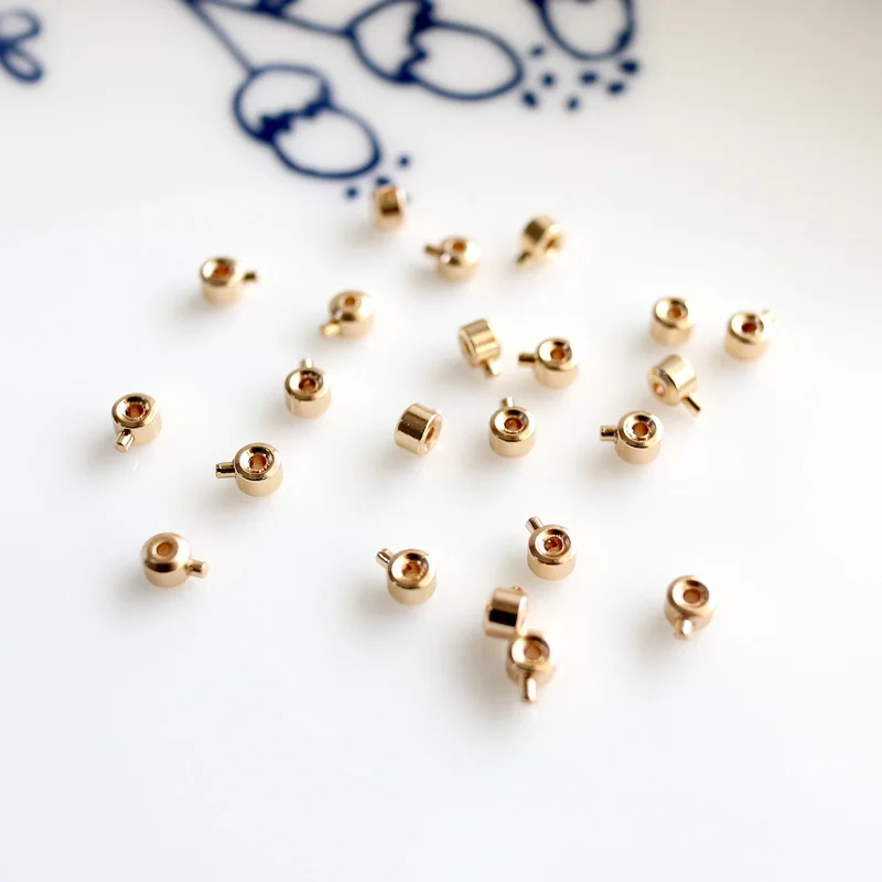 High Quality Gold Platinum Rose Gold Crimp End Beads Stopper Jewelry Making Craft Findings DIY For Women